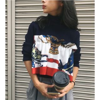 アメリヴィンテージ(Ameri VINTAGE)のameri RITA SCARF DOCKING KNIT(ニット/セーター)