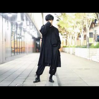 ヨウジヤマモト(Yohji Yamamoto)のyohji yamanoto ロング黒シャツ カーディガン(シャツ)