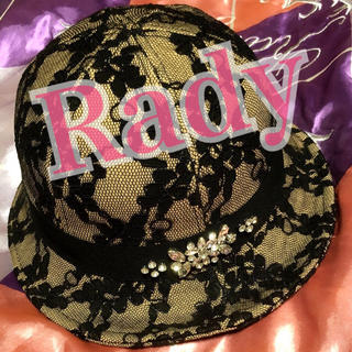 レディー(Rady)のRady総レースハット❤️レディー帽子ビジュー付き武藤静香(ハット)
