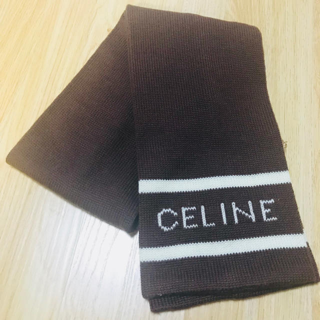 celine(セリーヌ)のCELINE マフラー キッズ ブラウン キッズ/ベビー/マタニティのこども用ファッション小物(マフラー/ストール)の商品写真