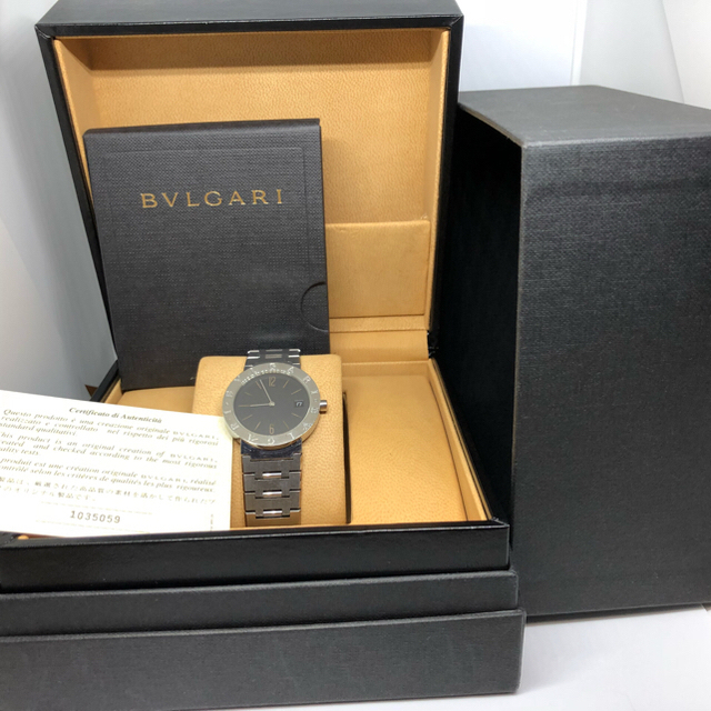 ★箱付き【BVLGARI】ブルガリ エルゴン デイト EG35S 自動巻き メンズ_719189