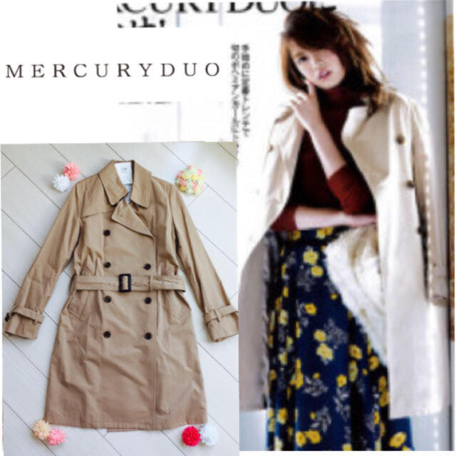 MERCURYDUO(マーキュリーデュオ)の♡新品♡雑誌掲載♡宮田聡子着用♡ベーシックトレンチコート♡マーキュリー♡ レディースのジャケット/アウター(トレンチコート)の商品写真