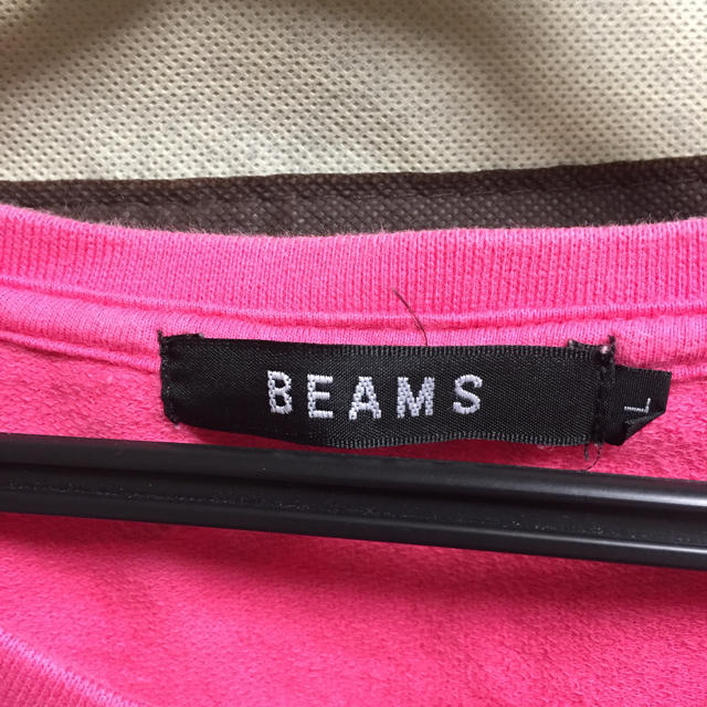 BEAMS(ビームス)のBEAMSスウェット半袖シャツ 赤とピンクの中間 メンズのトップス(スウェット)の商品写真