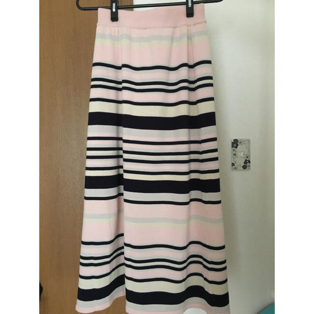 FREE'S MART(フリーズマート)のフリーズマート☆ピンク ボーダー タイトスカート レディースのスカート(ロングスカート)の商品写真
