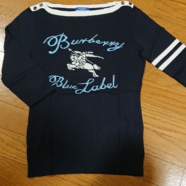 BURBERRY BLUE LABEL(バーバリーブルーレーベル)のBURBERRYブルーレーベル  新品  コットンロゴニット レディースのトップス(ニット/セーター)の商品写真