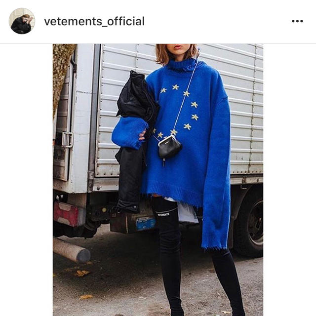 Balenciaga(バレンシアガ)のvetements Europa連合 ビッグニット メンズのトップス(ニット/セーター)の商品写真