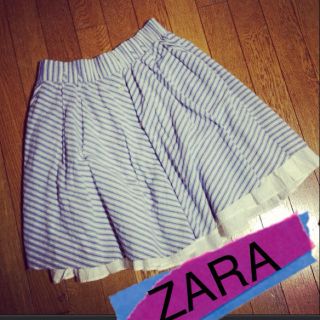 ザラ(ZARA)の＊ZARAのストライプスカート＊(ひざ丈スカート)