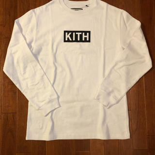 シュプリーム(Supreme)のKITH box logo ロンT ホワイト Mサイズ(Tシャツ/カットソー(七分/長袖))