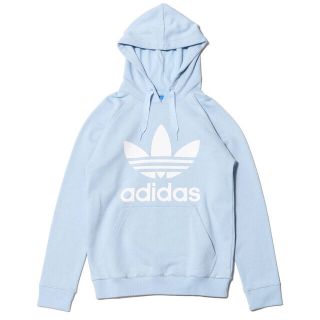 adidas パーカー　スカイブルー