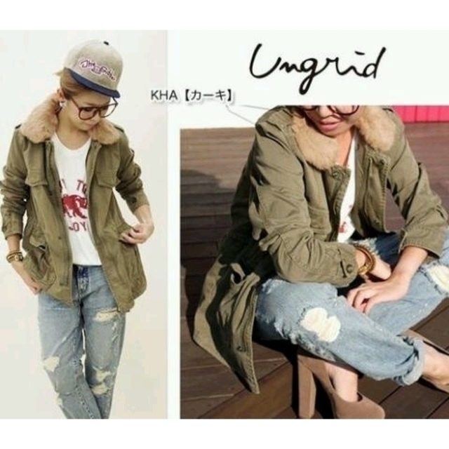 Ungrid(アングリッド)のchipi♡様専用★Ungrid/
2wayファー,ライナー付ミリタリーコート
 レディースのジャケット/アウター(ミリタリージャケット)の商品写真