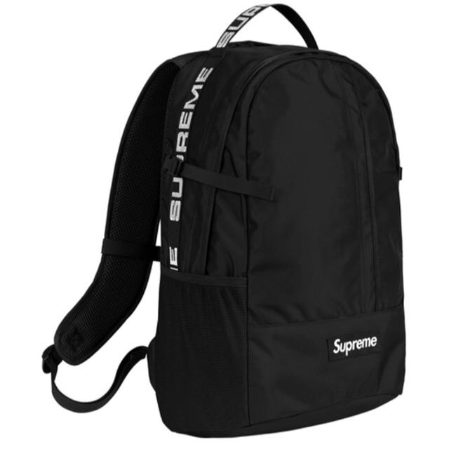 supreme 18ss ブラック 国内正規品 リュックバッグ