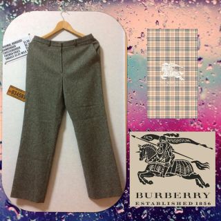 バーバリー(BURBERRY)のBurberry ウール トラディショナルワイドパンツ(スラックス)