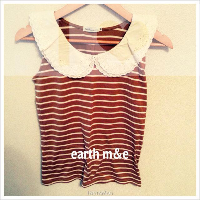 earth music & ecology(アースミュージックアンドエコロジー)のearth♡襟付きタンクトップ レディースのトップス(タンクトップ)の商品写真