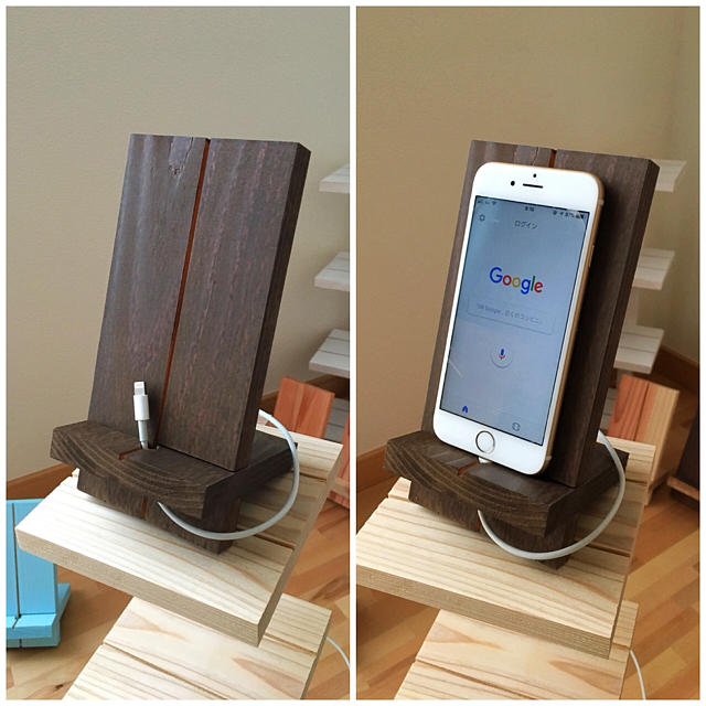 木製 スマホスタンド 天然無垢材 Iphone 充電 横置き の通販 By 大工の元 S Shop ラクマ