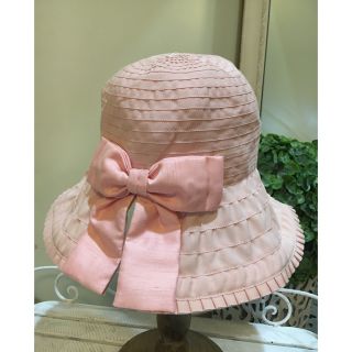 トゥービーシック(TO BE CHIC)のTO BE CHIC✩美品✩ピンクリボンハット✩(ハット)