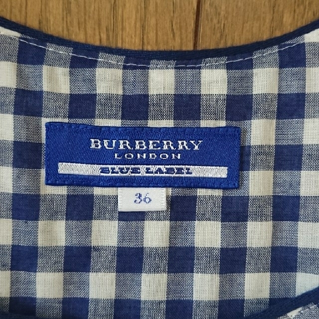 BURBERRY BLUE LABEL(バーバリーブルーレーベル)のBURBERRYブルーレーベル  ギンガムチェックチュニック レディースのトップス(チュニック)の商品写真