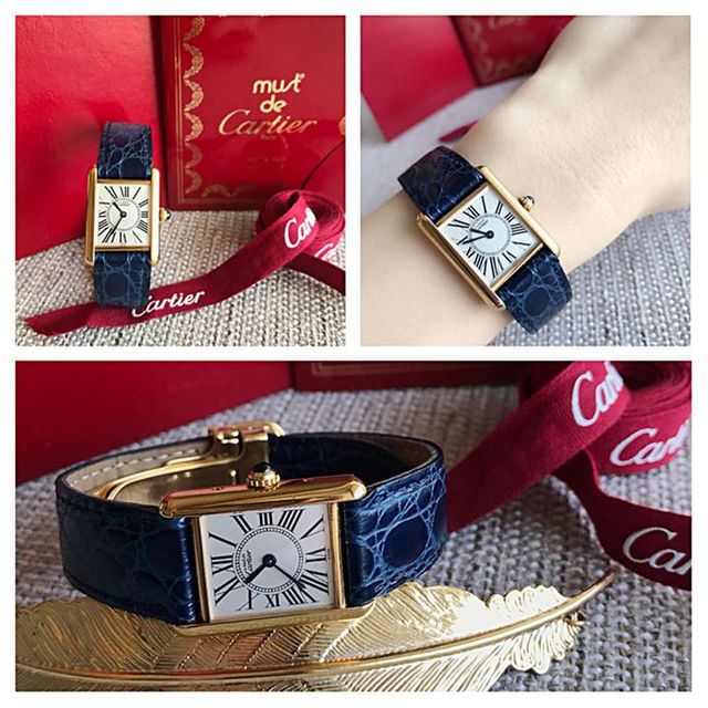 Cartier(カルティエ)の♡希少美品♡ カルティエ マストタンク オパラン SM Dバックル 腕時計 レディースのファッション小物(腕時計)の商品写真