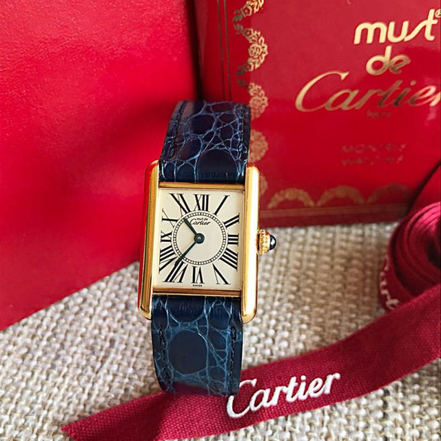 Cartier(カルティエ)の♡希少美品♡ カルティエ マストタンク オパラン SM Dバックル 腕時計 レディースのファッション小物(腕時計)の商品写真