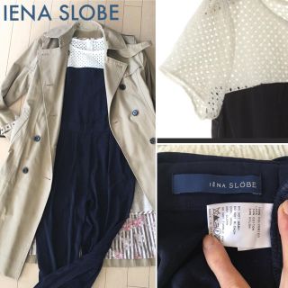 スローブイエナ(SLOBE IENA)のIENA SLOBE レース×ネイビー コンビネゾン キレイ目 大人可愛い(オールインワン)