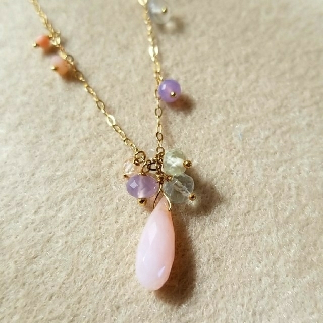 スイートピー Sweet Pea 天然石K18ネックレス ネックレス スイートピー Sweet Pea 天然石K18ネックレス ネックレス