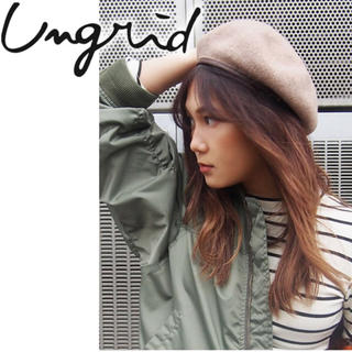 アングリッド(Ungrid)のungrid 新品タグ付き パイピングベレー帽 ブラウン(ハンチング/ベレー帽)