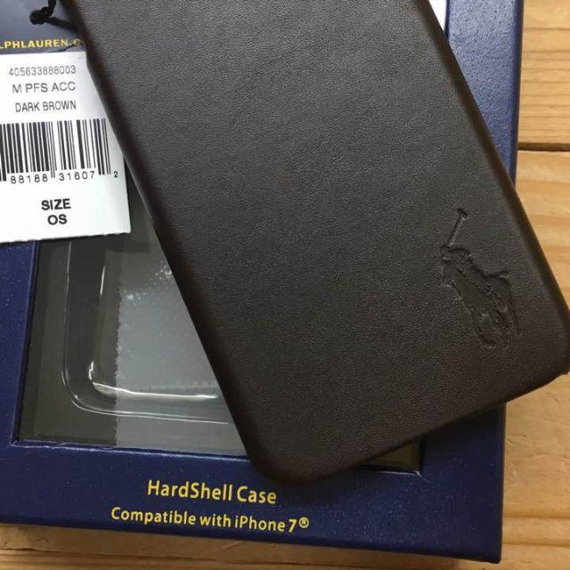 POLO RALPH LAUREN(ポロラルフローレン)の新品【iPhone7】★ラルフ★本革携帯ケース/茶レザー/アイフォン7保護ケース スマホ/家電/カメラのスマホアクセサリー(iPhoneケース)の商品写真