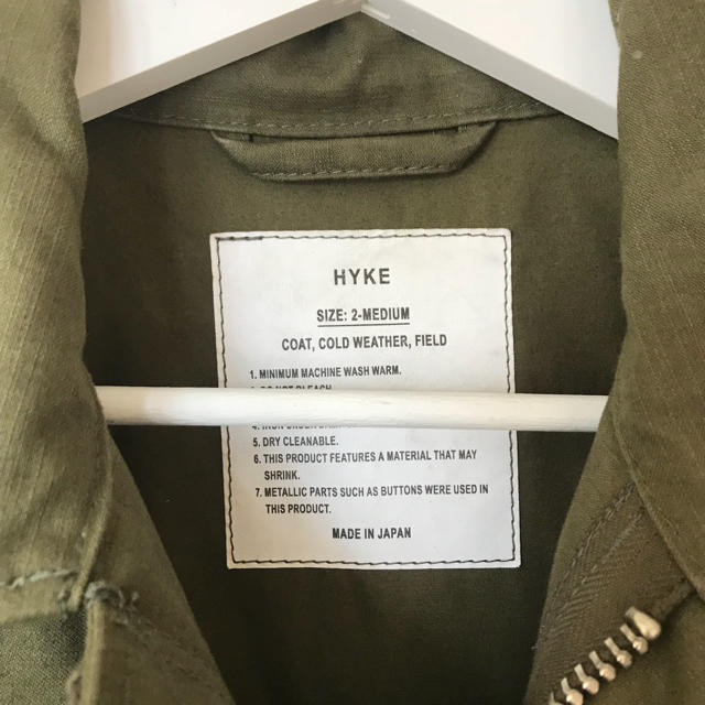HYKE(ハイク)の三回のみ着用♡HYKEミリタリージャケット SIZE2 レディースのジャケット/アウター(ミリタリージャケット)の商品写真