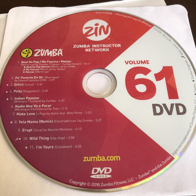 Zumba(ズンバ)のZumba DVD 61 エンタメ/ホビーのDVD/ブルーレイ(スポーツ/フィットネス)の商品写真