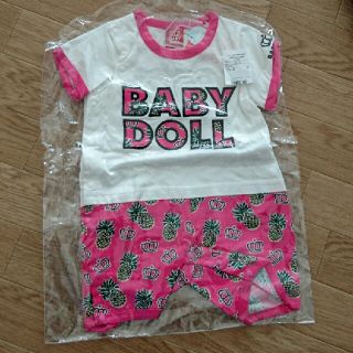 ベビードール(BABYDOLL)の新品！早い者勝ち！80㎝ロンパース(ロンパース)