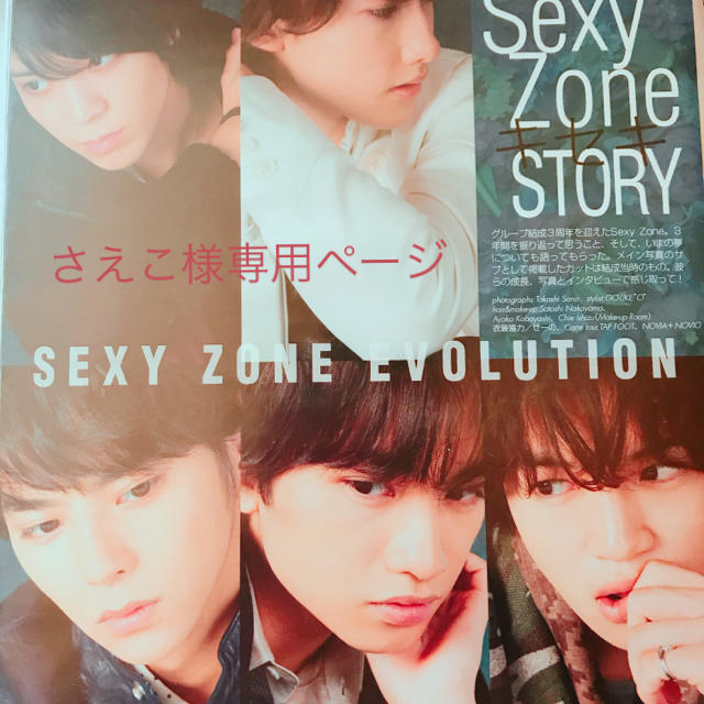 Sexy Zone(セクシー ゾーン)のさえこ様専用ページ エンタメ/ホビーの雑誌(その他)の商品写真