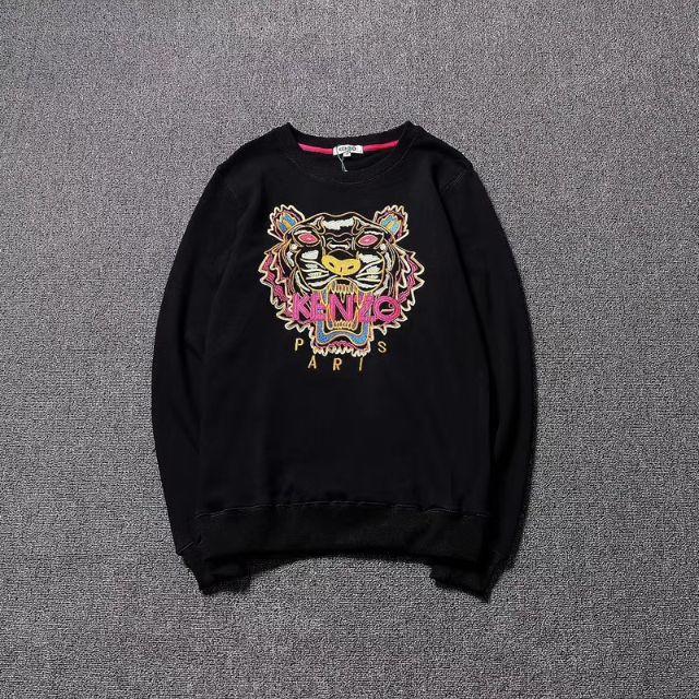 KENZO トレーナー 手縫い 花 フラワー 黒 トップス 冬服+ ...