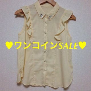 アベイル(Avail)の♡ほぼ未使用♡ビジュー襟ブラウス(シャツ/ブラウス(半袖/袖なし))