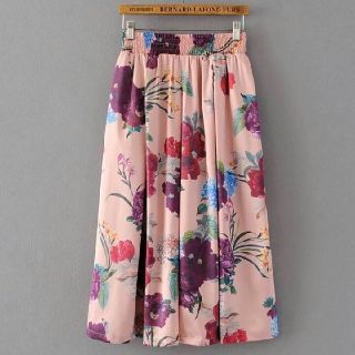 今期品♡ ザラ系 花柄スカート ♡ Mサイズ(ひざ丈スカート)