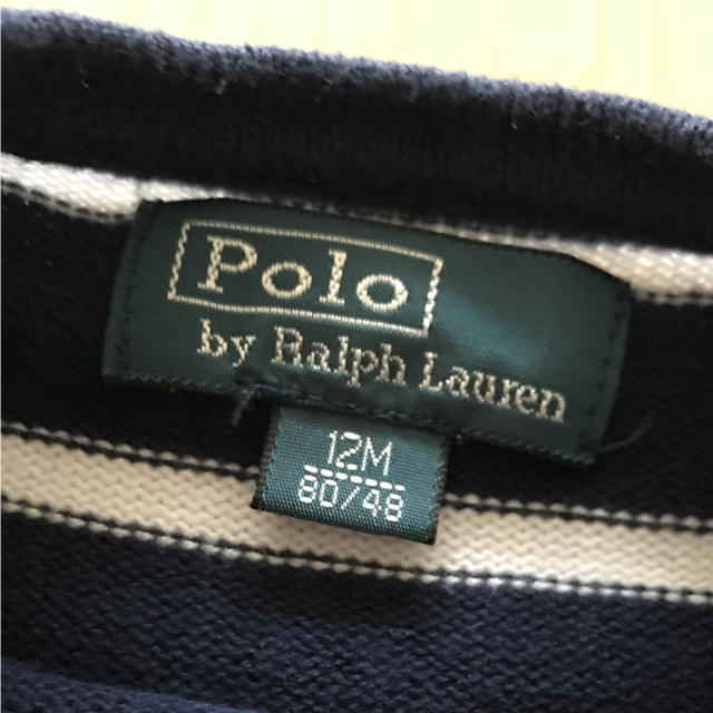 POLO RALPH LAUREN(ポロラルフローレン)のラルフローレン コットン100% ボーダーニット キッズ/ベビー/マタニティのベビー服(~85cm)(ニット/セーター)の商品写真