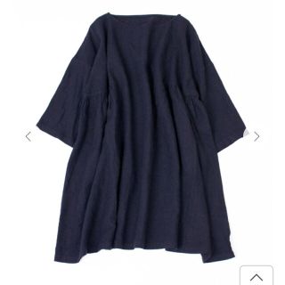 ネストローブ(nest Robe)のネストローブ  リネン サイドギャザー チュニック ネイビー 新品(チュニック)