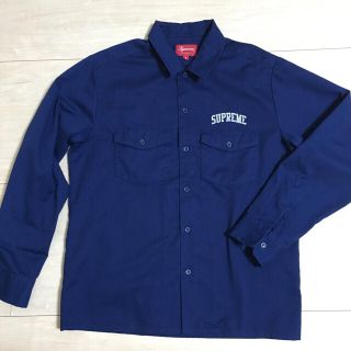 シュプリーム(Supreme)のsupreme  ワークシャツ ネイビー(シャツ)