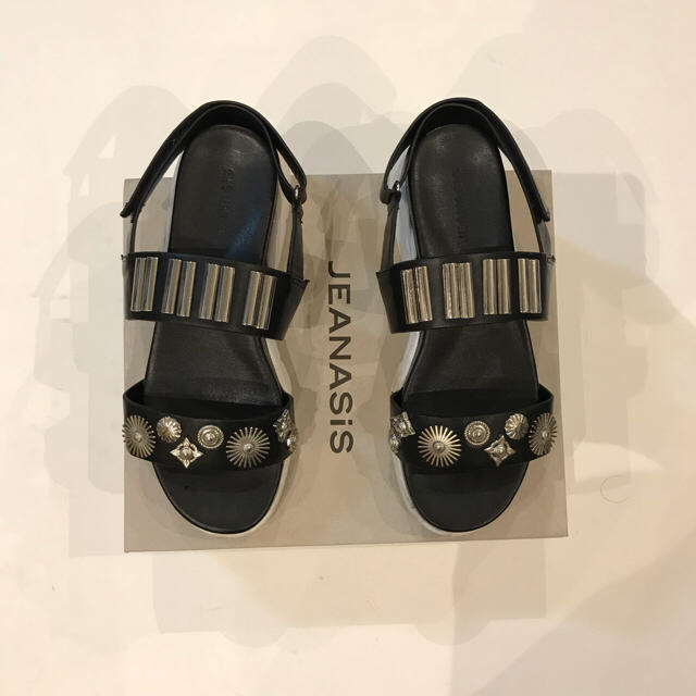 JEANASIS(ジーナシス)の✴︎sale✴︎ JEANASIS メタルサンダル ブラック L レディースの靴/シューズ(サンダル)の商品写真