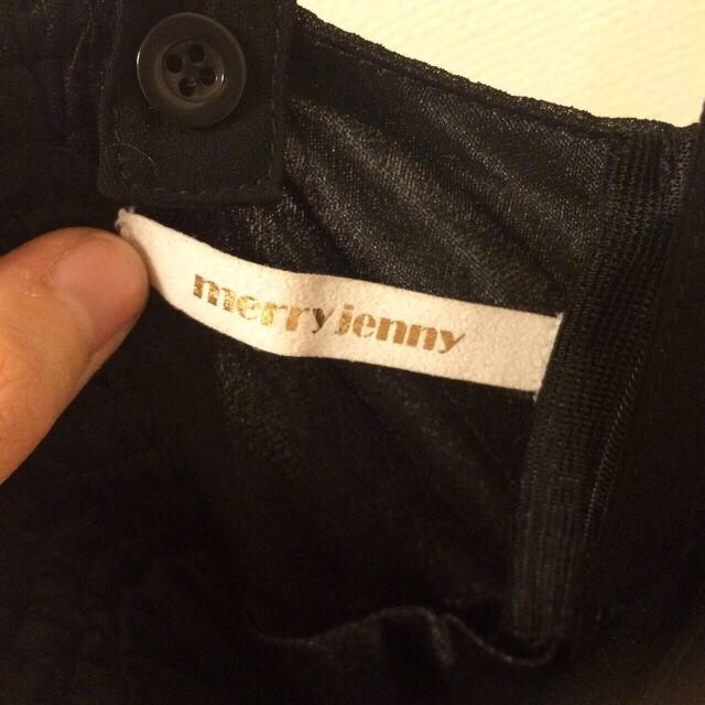 merry jenny(メリージェニー)のサス付きハイウエストスカート黒 レディースのスカート(ミニスカート)の商品写真