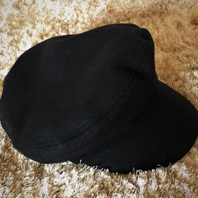 GU(ジーユー)の新品未使用★GU マリンキャップ キャスケット ブラック レディースの帽子(キャスケット)の商品写真