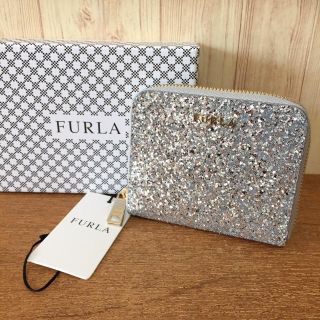 フルラ(Furla)のフルラ　新品　グリッター コンパクト折り財布 最新作 シルバー(財布)