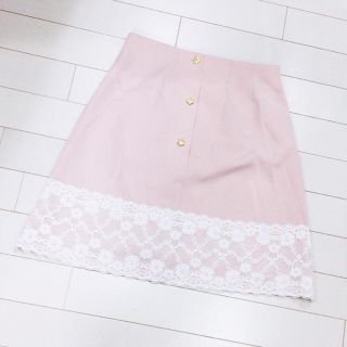 アンクルージュ(Ank Rouge)の美品♡アンクルージュ♡裾レース台形スカート(ミニスカート)