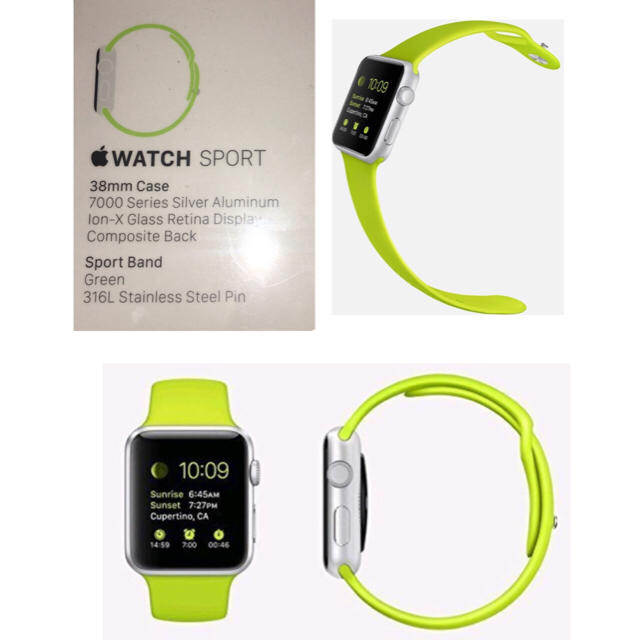 Apple Watch(アップルウォッチ)のアップルウォッチ Apple Watch Sport 38mm MJ2U2J/A メンズの時計(腕時計(デジタル))の商品写真