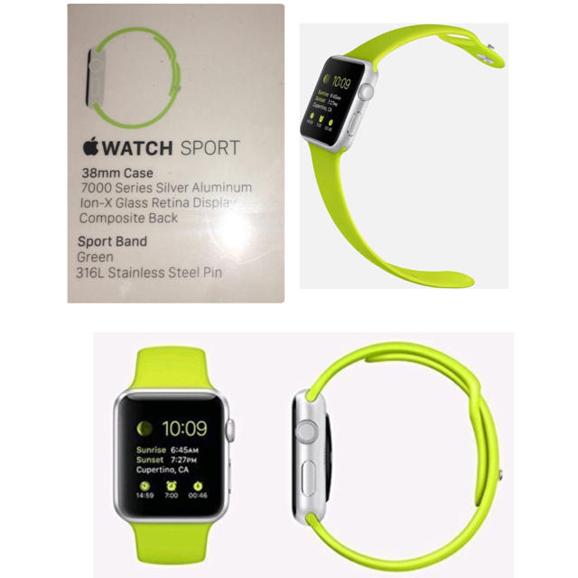 Apple Watch(アップルウォッチ)のアップルウォッチ Apple Watch Sport 38mm MJ2U2J/A メンズの時計(腕時計(デジタル))の商品写真