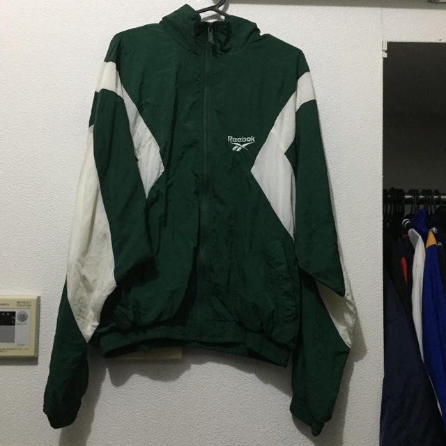 Reebok - Reebok 90s vintege ナイロンジャケット 緑 人気 の Reebok - Reebok 90s vintege ナイロンジャケット 緑 人気 の