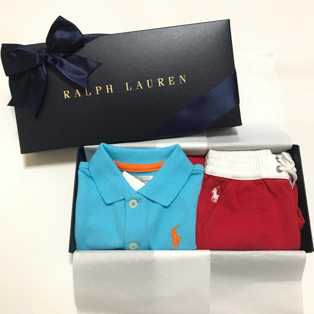 Ralph Lauren(ラルフローレン)のプレゼントにも☆ラルフローレン 6M/70 ボディースーツ&パンツセット キッズ/ベビー/マタニティのベビー服(~85cm)(ロンパース)の商品写真