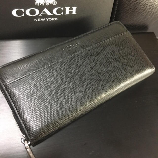 COACH(コーチ)の春セール品❣️新品コーチ長財布F74977ブラック グレインレザー メンズのファッション小物(長財布)の商品写真