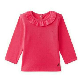 プチバトー(PETIT BATEAU)の新品未使用プチバトー　裏起毛フリル衿つきカットソー(シャツ/カットソー)