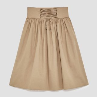 ザラ(ZARA)のZARA♡サッシュベルト付スカート L(ひざ丈スカート)