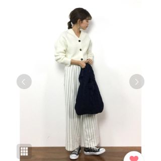 ページボーイ(PAGEBOY)のストライプ細紐ワイドパンツ(カジュアルパンツ)