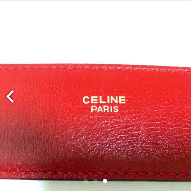 celine(セリーヌ)の正規品 セリーヌ ベルト チェーン レッド ハイウエスト レア 美品 レディースのファッション小物(ベルト)の商品写真